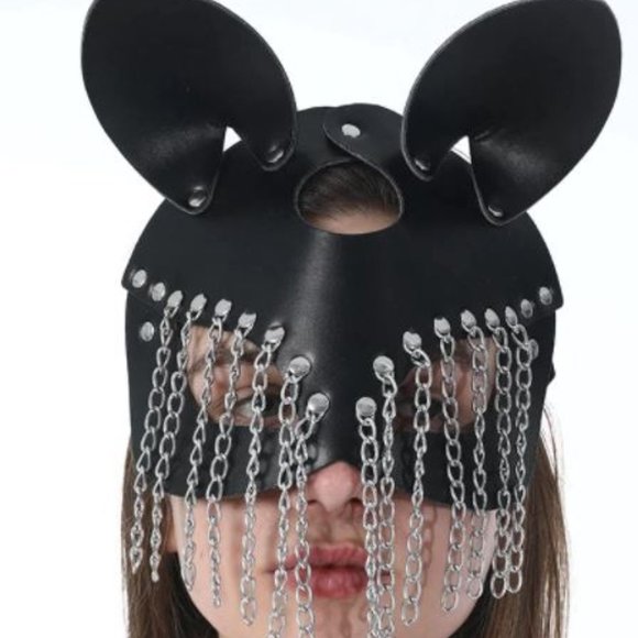 Cat Woman Cosplay Chain Mask - Picture 2 of 2